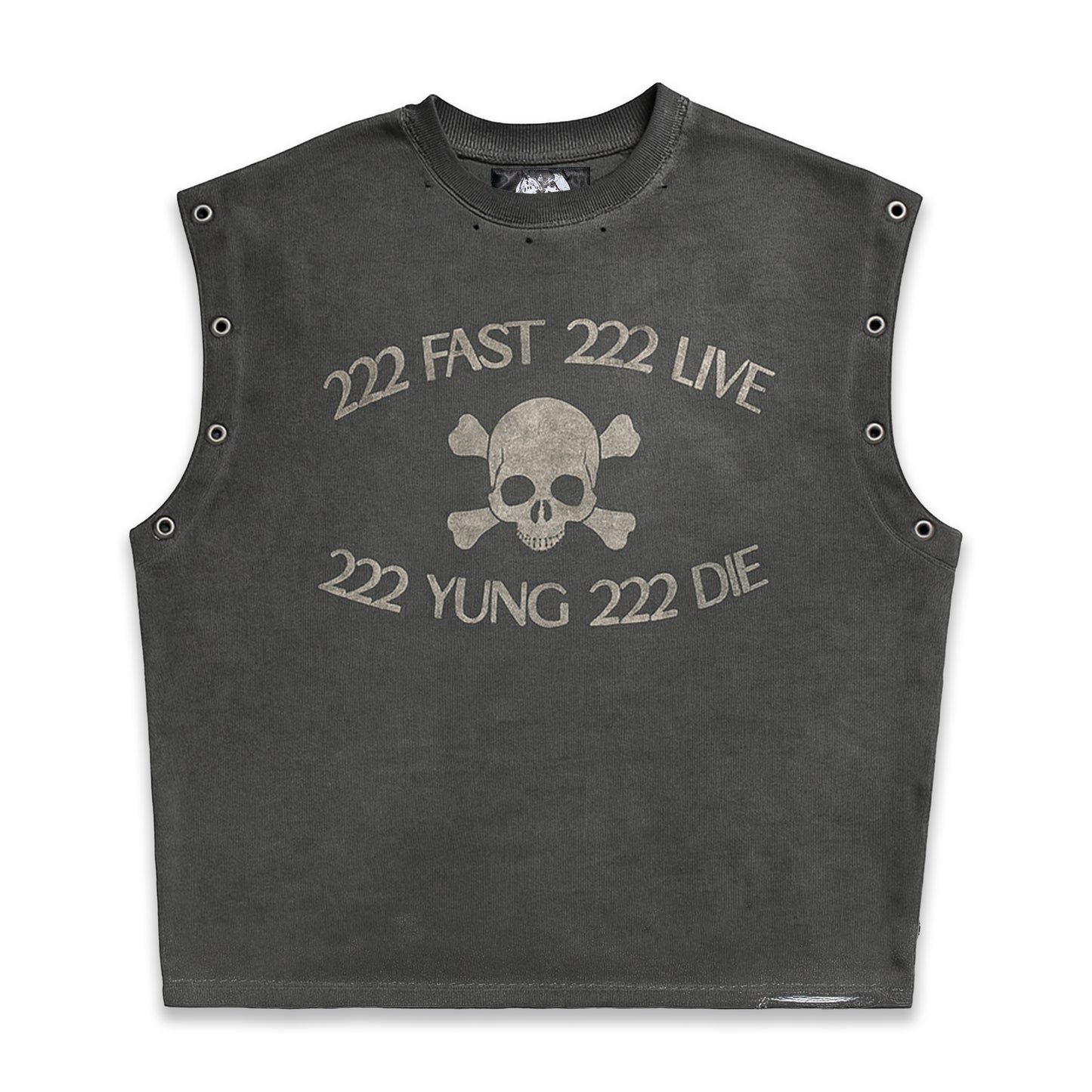"222 FAST 222 LIVE" TANK - ONYX
