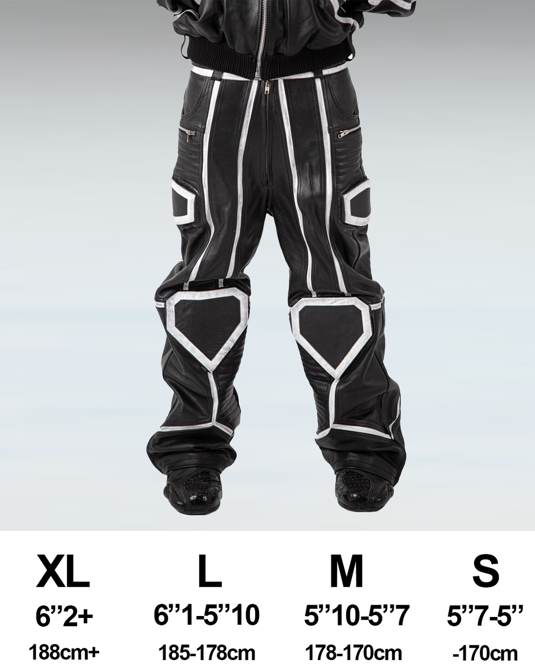 "PRYZM" MOTO PANTS - BLACK/WHITE