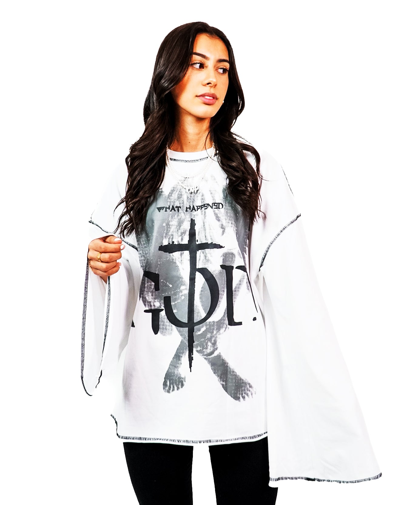 "HEAVYWEIGHT CONTRAST LONG SLEEVE" - WHITE