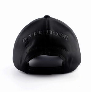 "CROSS LEATHER CAP - BLACK"