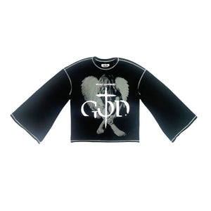 "HEAVYWEIGHT CONTRAST LONG SLEEVE" - BLACK