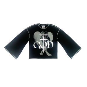 HEAVYWEIGHT CONTRAST LONG SLEEVE - BLACK tee by OVD - view 1