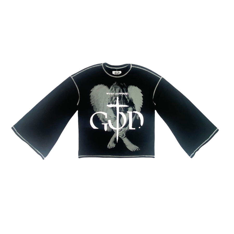 "HEAVYWEIGHT CONTRAST LONG SLEEVE" - BLACK