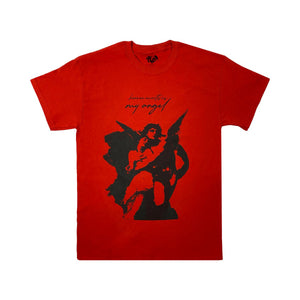“HEAVEN AWAITS US MY ANGEL” - RED TEE