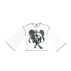 "HEAVYWEIGHT CONTRAST LONG SLEEVE" - WHITE