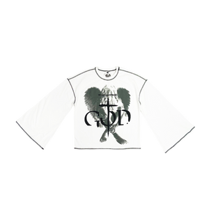 HEAVYWEIGHT CONTRAST LONG SLEEVE - WHITE tee by OVD - view 1