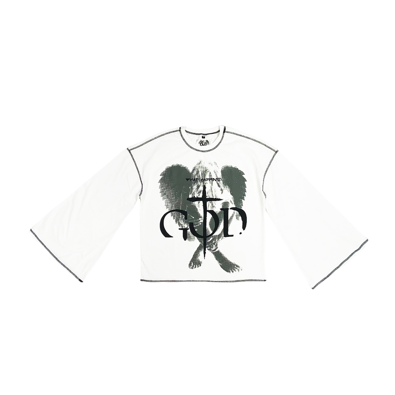 "HEAVYWEIGHT CONTRAST LONG SLEEVE" - WHITE