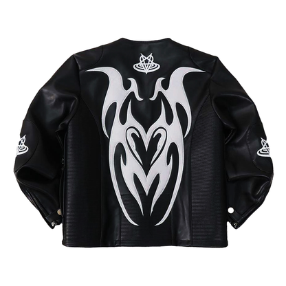 "SIGIL HEART" MOTO LEATHER JACKET