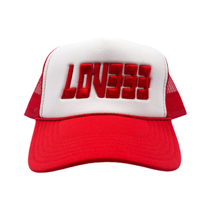 "LOV333" TRUCKER - RED