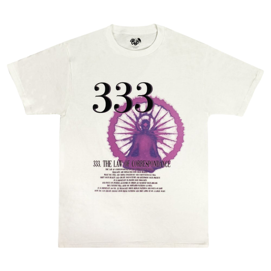 “333” - WHITE TEE