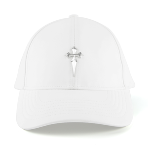 CROSS LEATHER CAP - WHITE hat by OVD - view 1