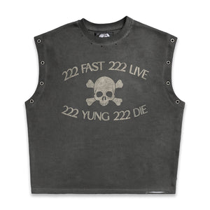 "222 FAST 222 LIVE" TANK - ONYX