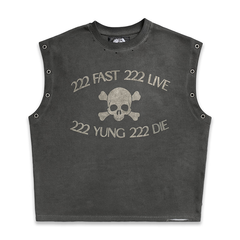 "222 FAST 222 LIVE" TANK - ONYX