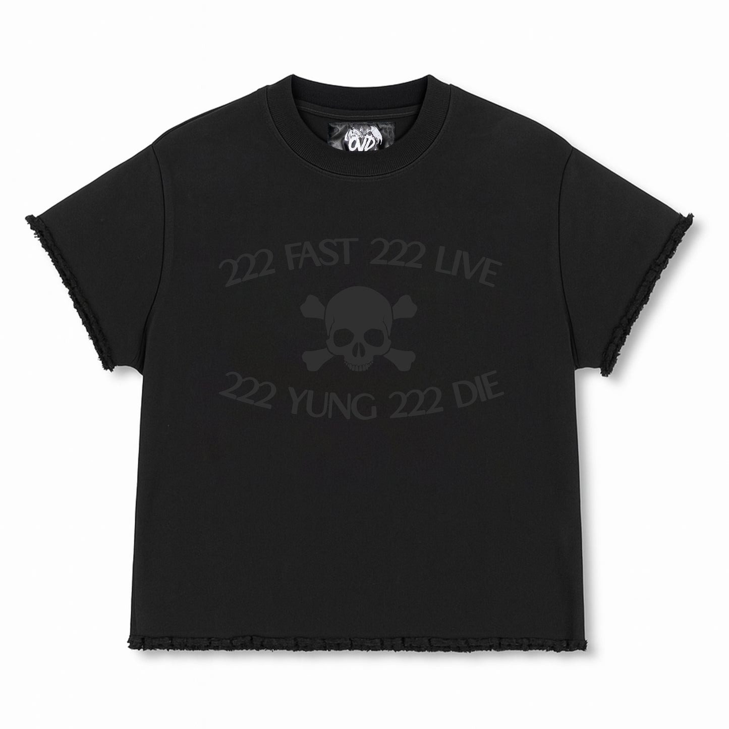 "222 FAST 222 LIVE" TEE - BLACK