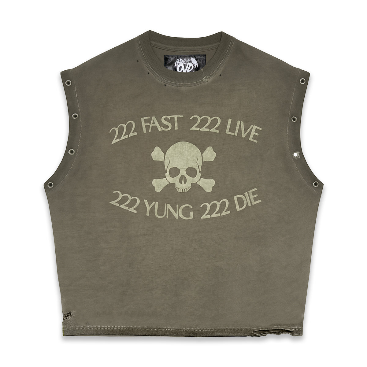 "222 FAST 222 LIVE" TANK - EARTH