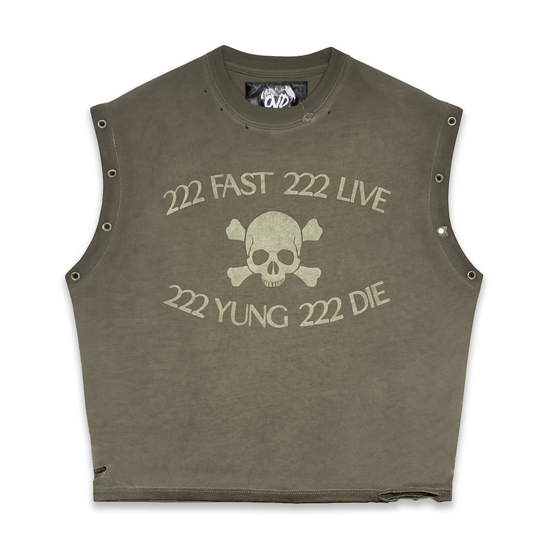 "222 FAST 222 LIVE" TANK - EARTH