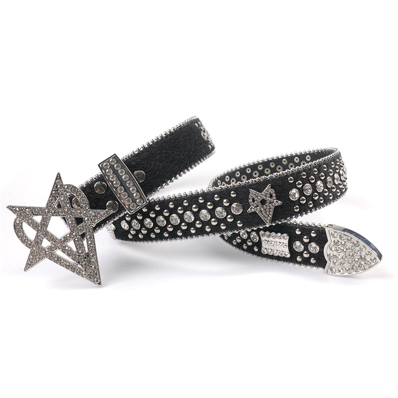 "OVD STUDDED BELT" - SILVER