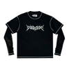 "HVY MTL MESH L/S TEE" - BLACK