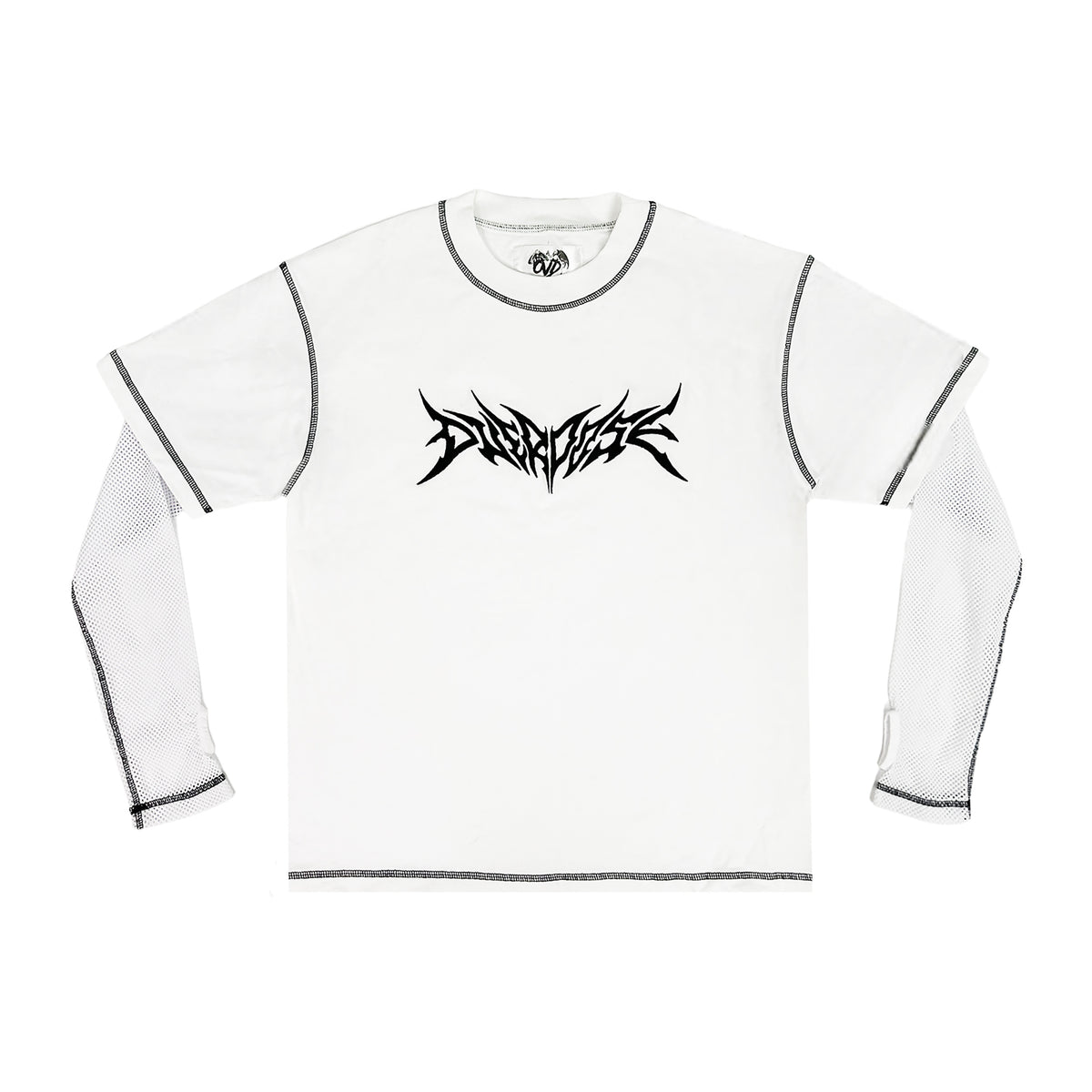 HVY MTL MESH L/S TEE - WHITE tee by OVD - view 1