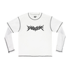 "HVY MTL MESH L/S TEE" - WHITE