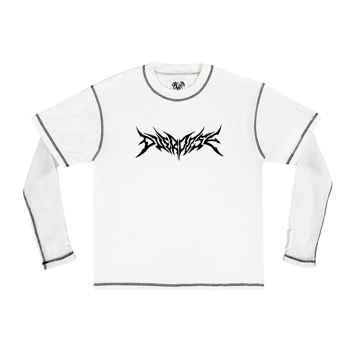 HVY MTL MESH L/S TEE - WHITE tee by OVD - view 1