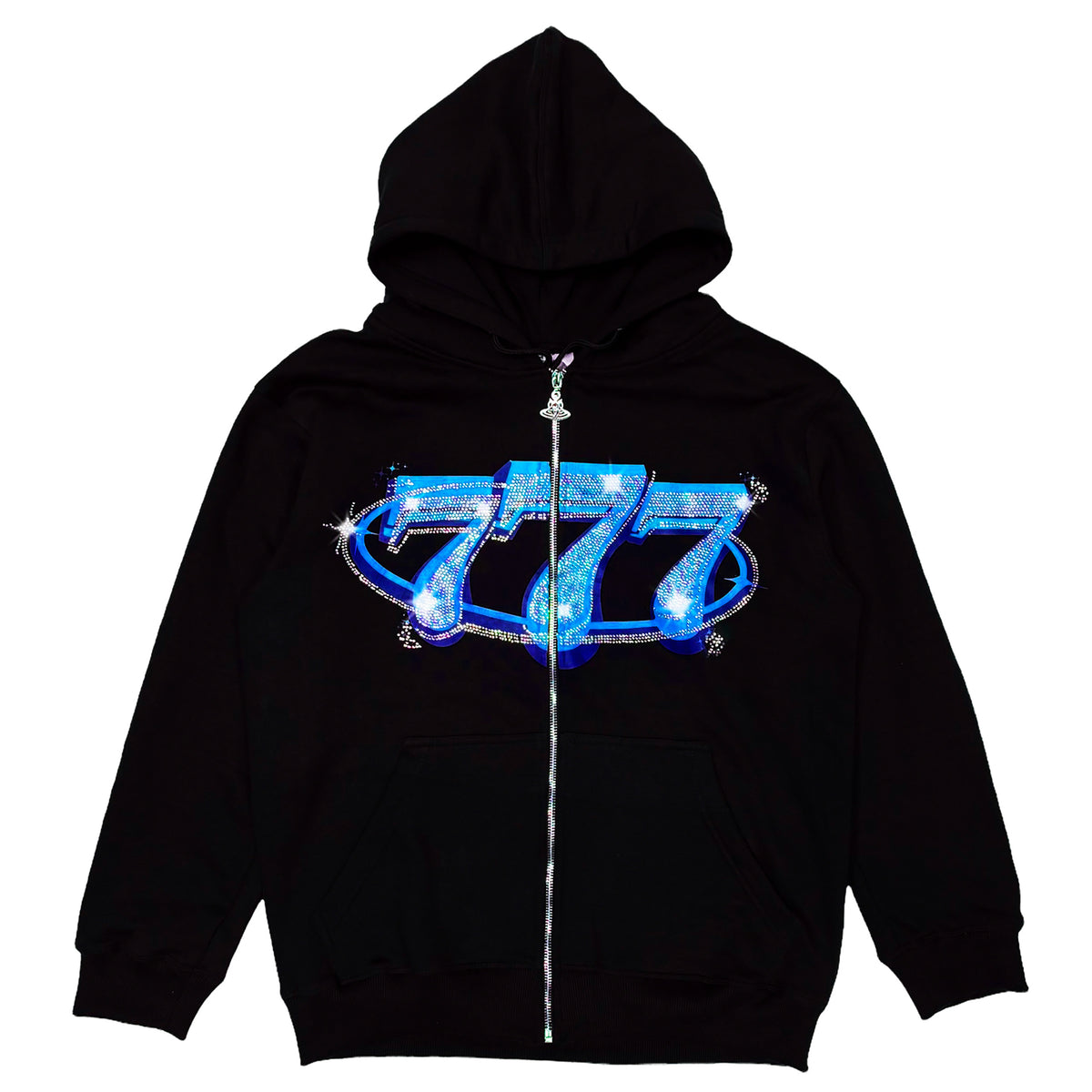 777 ZIP UP - BLUE zip-up hoodie by OVD - view 1