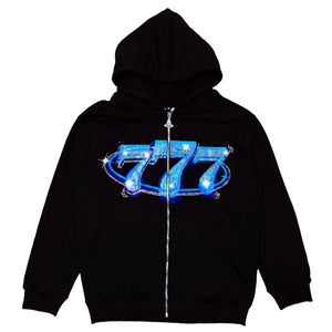 777 ZIP UP - BLUE zip-up hoodie by OVD - view 1
