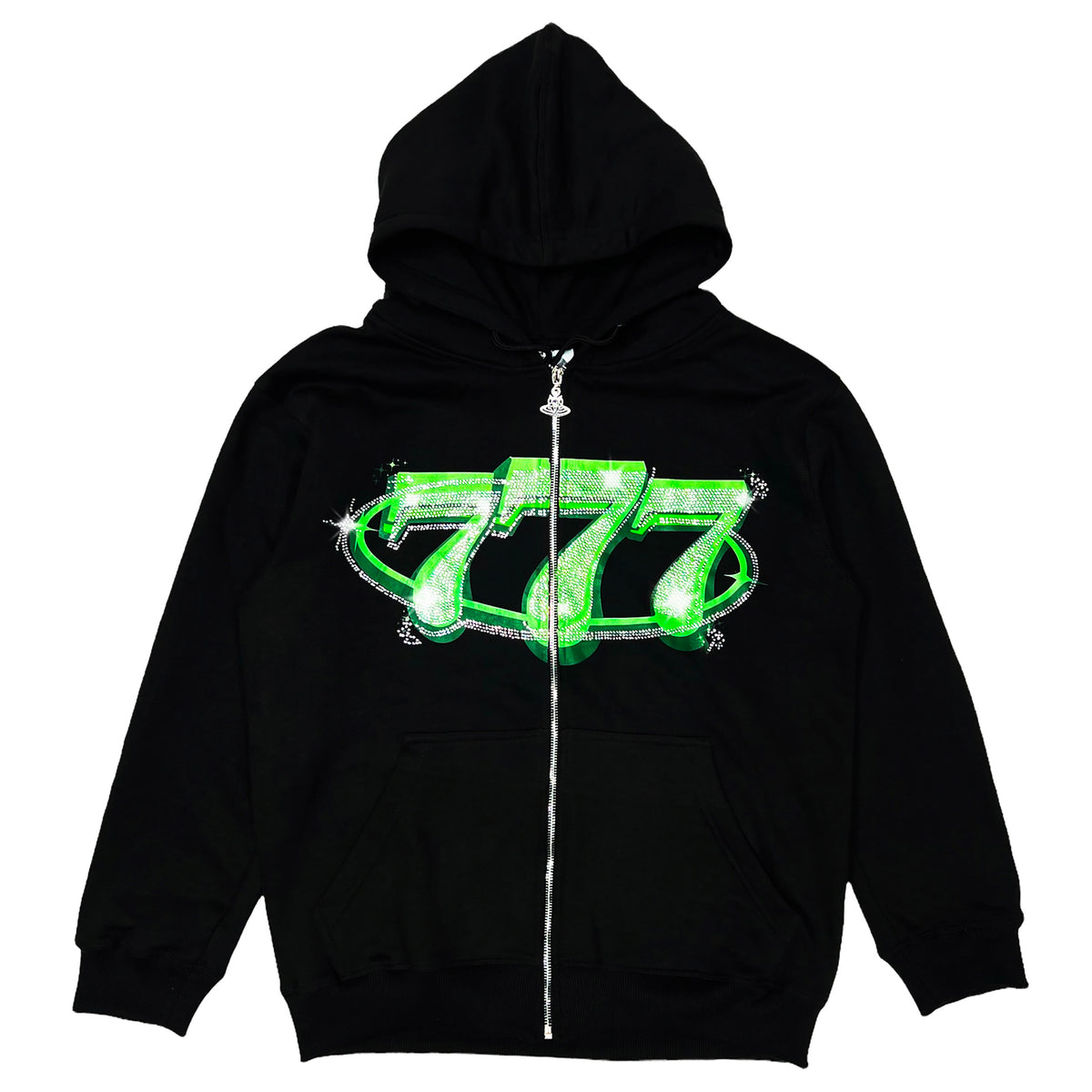 777 ZIP UP - GREEN zip-up hoodie by OVD - view 1