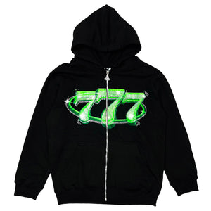 777 ZIP UP - GREEN zip-up hoodie by OVD - view 1