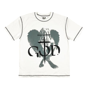 HEAVYWEIGHT CONTRAST TEE - WHITE tee by OVD - view 1