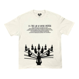 “THE LAW OF DIVINE 111NESS WHITE TEE”