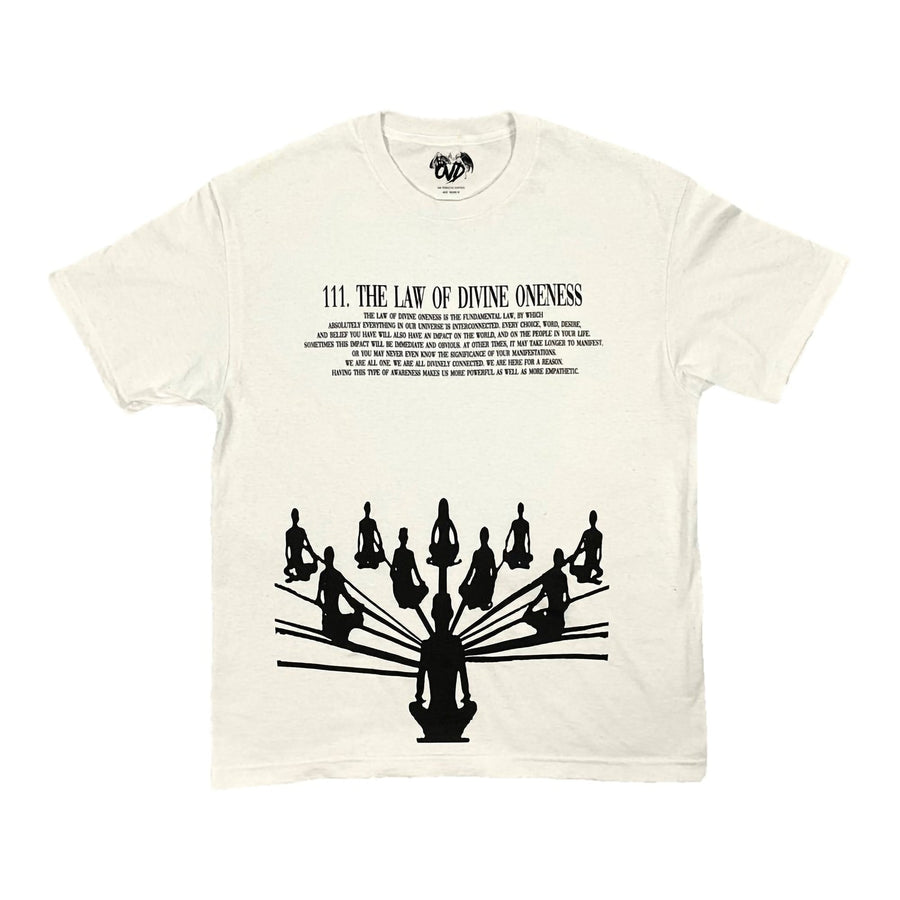 “THE LAW OF DIVINE 111NESS WHITE TEE”