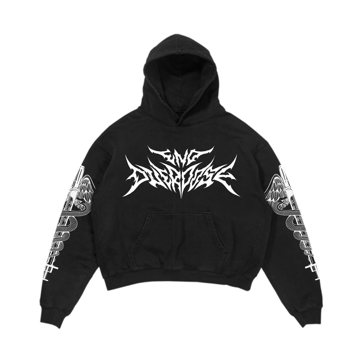 "END OVERDOSE" - HVY MTL BLACK HOODIE