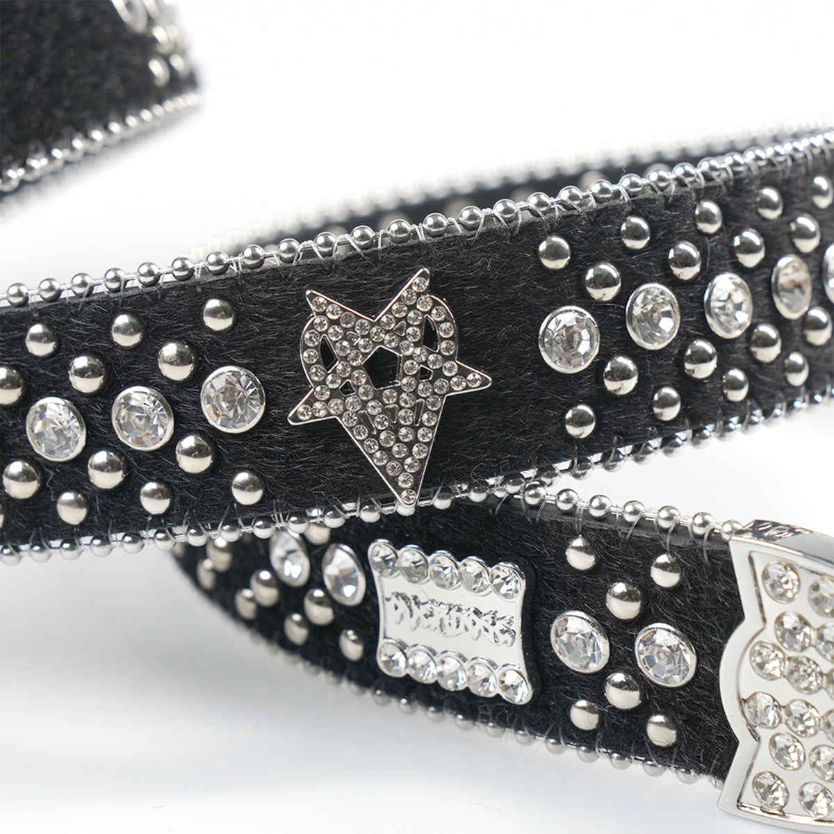 "OVD STUDDED BELT" - SILVER