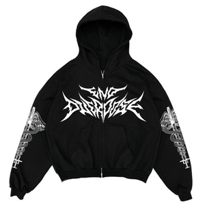 "END OVERDOSE" - HVY MTL ZIP UP