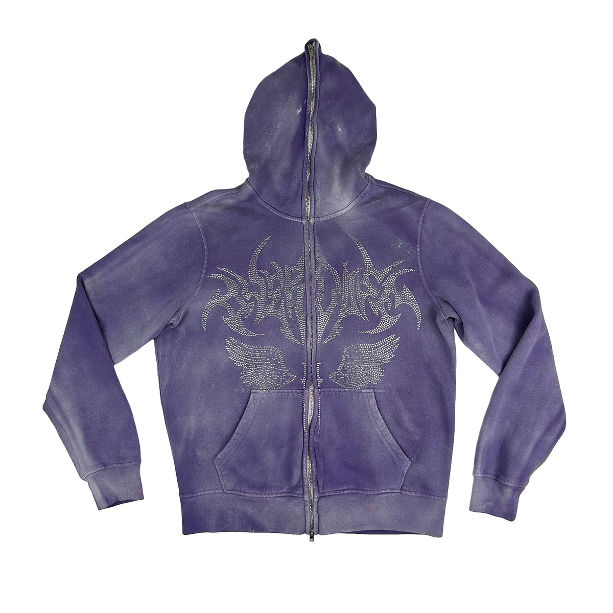 1 OF 1 SWORD OF DIVINITY WASHED PURPLE FULL ZIP hoodie by OVD - view 1