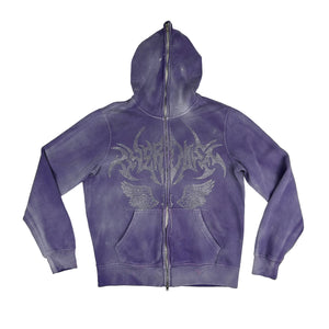 1 OF 1 SWORD OF DIVINITY WASHED PURPLE FULL ZIP hoodie by OVD - view 1