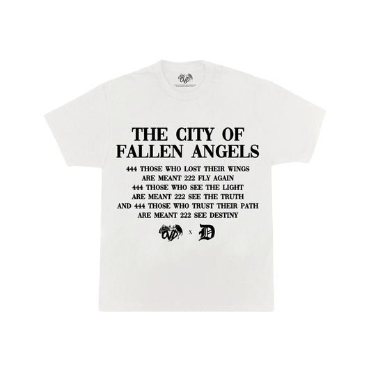 "THE CITY OF FALLEN ANGELS" WHITE TEE