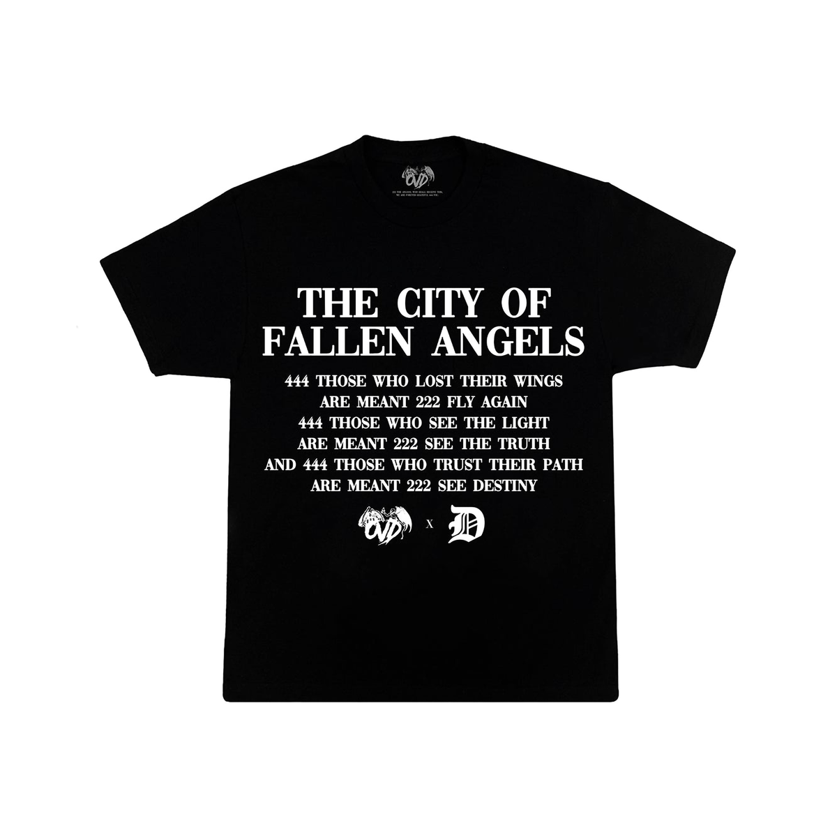 THE CITY OF FALLEN ANGELS BLACK TEE tee by OVD