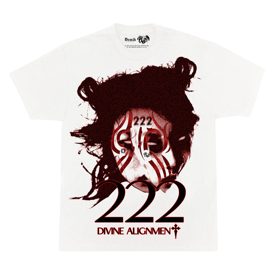 "222FACED" WHITE TEE