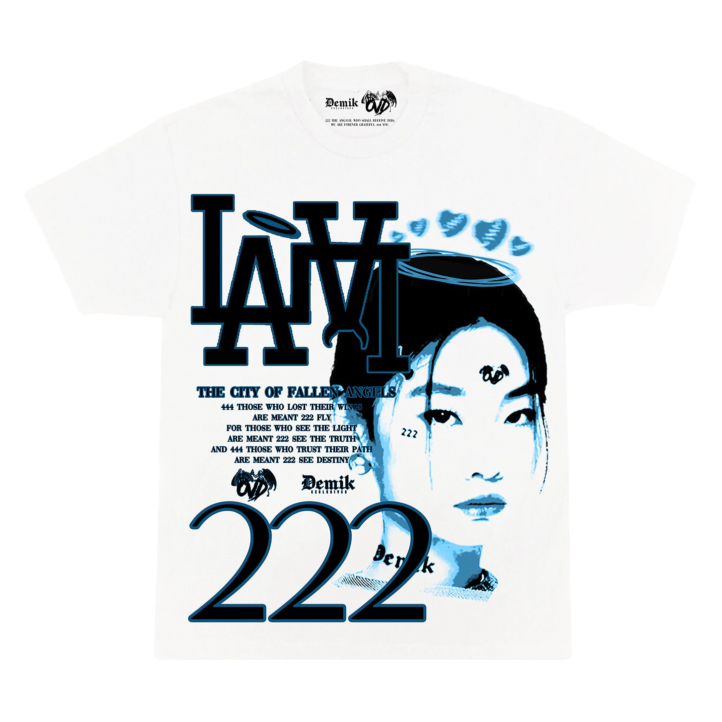 "LA 222" ANGEL WHITE TEE