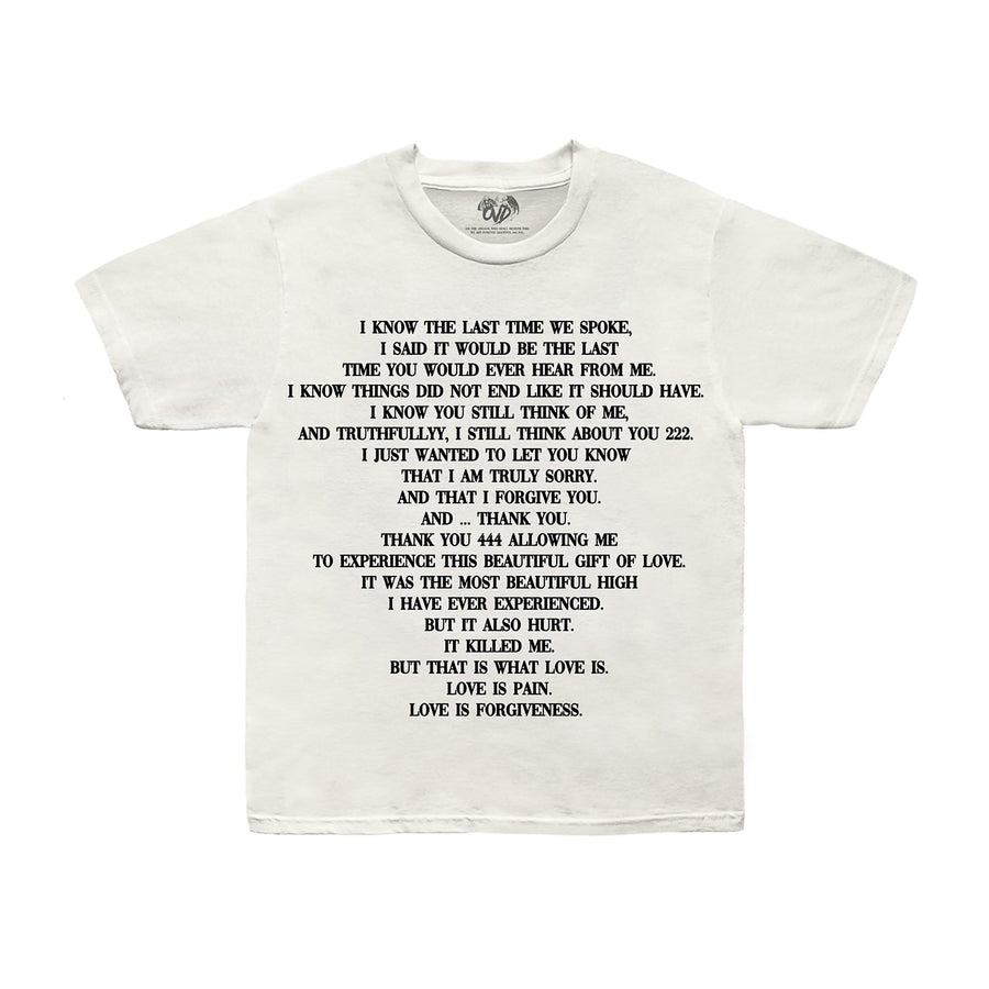 "A LETTER 222 MY EX" WHITE TEE