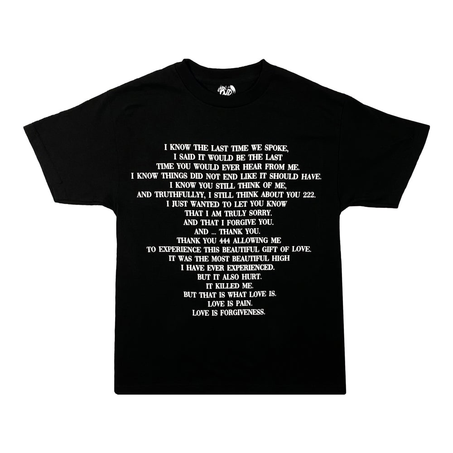 “A LETTER 222 MY EX” - BLACK TEE