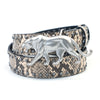 "PANTHER" BELT - DESERT SNAKESKIN