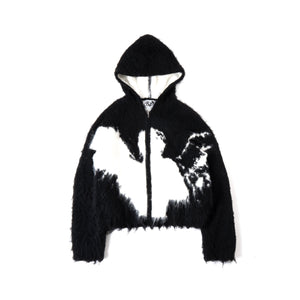 ANGEL MOHAIR ZIP - BLACK hoodie by OVD - view 1