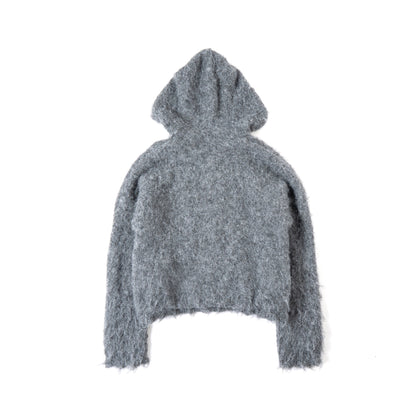 "ANGEL" MOHAIR ZIP - GREY