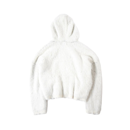 "ANGEL" MOHAIR ZIP - WHITE