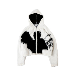 ANGEL MOHAIR ZIP - WHITE hoodie by OVD - view 1