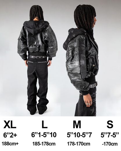 "BLKAMERIKA" LEATHER BOMBER