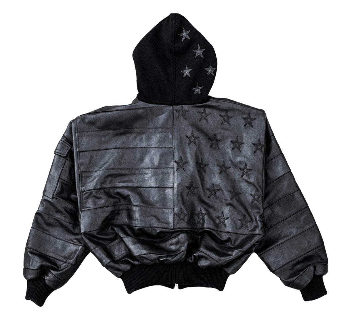 "BLKAMERIKA" LEATHER BOMBER